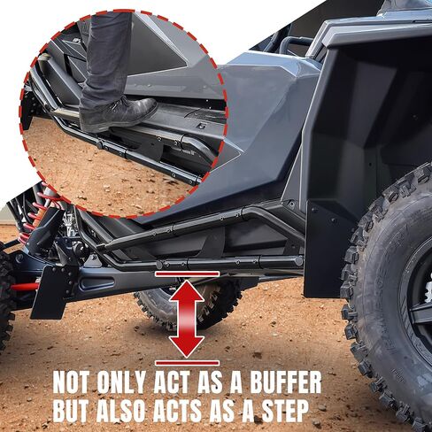 Nerf Bars Rock Sliders Heavy Duty Steel for Polaris RZR PRO XP 20-24, Tree Kickers Side Steps Combined Side Bumper for Polaris RZR PRO XP/PRO R/Turbo R 2020-2024 Accessories (2 Seat) in Saudi Arabia