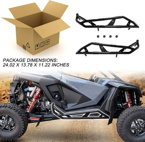 Nerf Bars Rock Sliders Heavy Duty Steel for Polaris RZR PRO XP 20-24, Tree Kickers Side Steps Combined Side Bumper for Polaris RZR PRO XP/PRO R/Turbo R 2020-2024 Accessories (2 Seat) in Saudi Arabia
