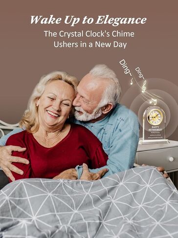 Crystal Retirement Alarm Clock Gifts for Men Women, Happy Retirement Plaque for Coworkers, Boss, Going Away Gift for Retired Friends, Farewell Goodbye Presents for Doctors Nurses Teacher in Saudi Arabia