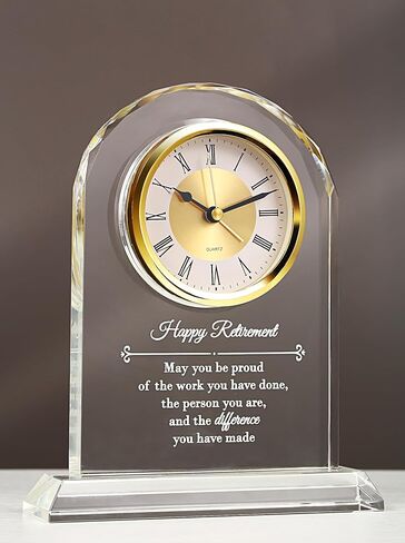 هدايا منبه كريستال للتقاعد من وينتايم للرجال والنساء، لوحة تقاعد سعيدة لزملاء العمل، رئيس العمل، هدية الذهاب بعيدًا للأصدقاء المتقاعدين، هدايا وداع للأطباء والممرضات والمدرسين in Kuwait
