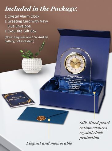 هدايا منبه كريستال للتقاعد من وينتايم للرجال والنساء، لوحة تقاعد سعيدة لزملاء العمل، رئيس العمل، هدية الذهاب بعيدًا للأصدقاء المتقاعدين، هدايا وداع للأطباء والممرضات والمدرسين in Kuwait