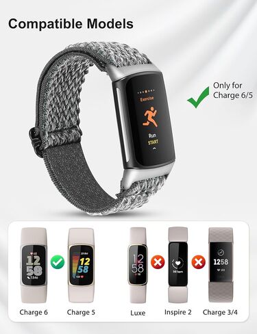 Wearlizer Elastic Band Compatible with Fitbit Charge 6/Charge 5 Bands Women in Kuwait