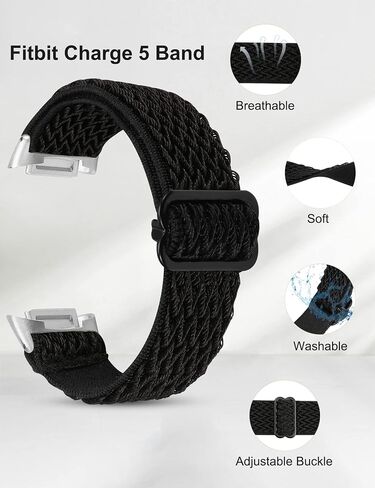 Wearlizer Elastic Band Compatible with Fitbit Charge 6/Charge 5 Bands Women in Kuwait