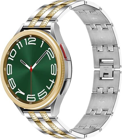 Juntan 20mm Stainless Steel Band for Galaxy Watch 6 Classic 43mm 47mm/Watch 5 Pro 45mm/Watch 4 Classic 42mm 46mm, Metal Quick Release Watch Straps for Samsung Galaxy Watch 6/5/4 Band 40/44mm Women Men in Saudi Arabia