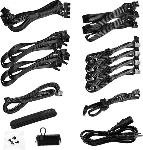 EVGA Supernova 1000G FTW ATX3.0 & PCIE 5, 80 Plus Gold Certified 1000W, 12VHPWR, Fully Modular, ECO Mode with FDB Fan, 100% Japanese Capacitors, Compact 150mm Size, Power Supply 535-5G-1000-K1 in Kuwait