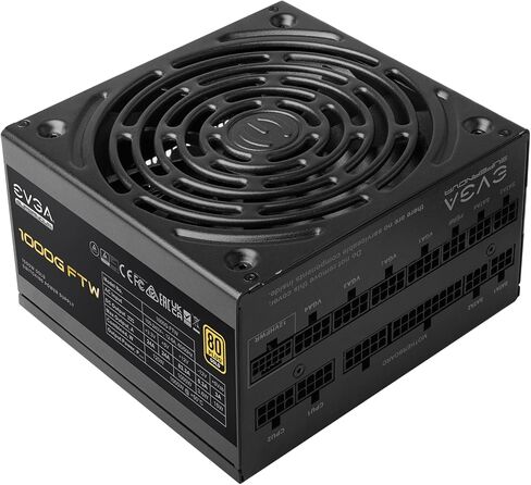 EVGA Supernova 1000G FTW ATX3.0 & PCIE 5, 80 Plus Gold Certified 1000W, 12VHPWR, Fully Modular, ECO Mode with FDB Fan, 100% Japanese Capacitors, Compact 150mm Size, Power Supply 535-5G-1000-K1 in Kuwait