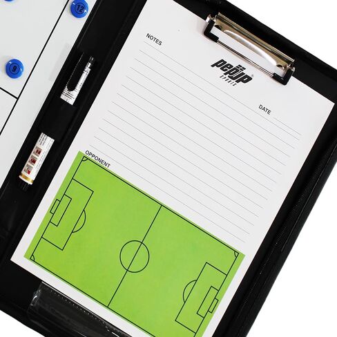 مجلد لوحة التدريب المغناطيسي من Pepup Soccer Tactic للاستراتيجية - يتضمن لوحة مغناطيسية، ومفكرة الحافظة، وعملات التحديد، والقلم، مثالية لهدايا مدربي الحكام، ومثقاب تدريب كرة القدم التكتيكي لكرة القدم in Kuwait