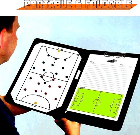 مجلد لوحة التدريب المغناطيسي من Pepup Soccer Tactic للاستراتيجية - يتضمن لوحة مغناطيسية، ومفكرة الحافظة، وعملات التحديد، والقلم، مثالية لهدايا مدربي الحكام، ومثقاب تدريب كرة القدم التكتيكي لكرة القدم in Kuwait