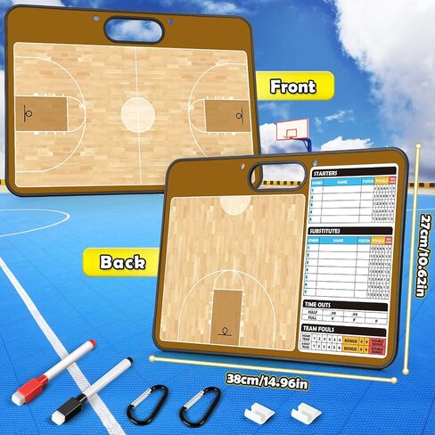 Magnetic Football Coach Board Dry Erase Football Clipboard for Coach Gifts, Whiteboard Clipboard Football Coaching Accessories Training Gear Equipment Kit with 24 Magnets, Double-Sided in Kuwait