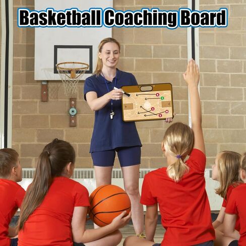Magnetic Football Coach Board Dry Erase Football Clipboard for Coach Gifts, Whiteboard Clipboard Football Coaching Accessories Training Gear Equipment Kit with 24 Magnets, Double-Sided in Kuwait