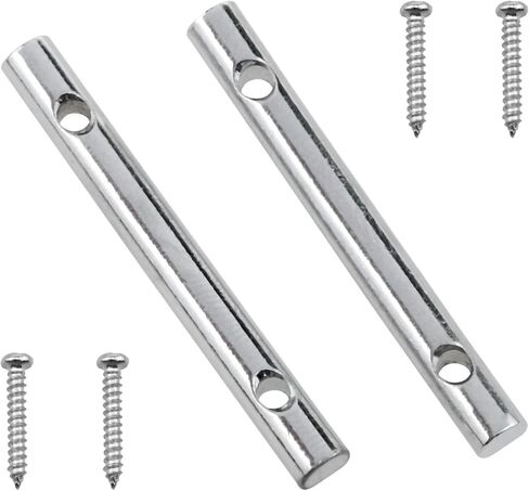 قضبان تثبيت سلسلة جيتار معدنية مقاس 45 مم/1.77 بوصة قضبان تثبيت سلسلة جيتار كهربائية (فضية مع براغي تثبيت) - قطعتان in Kuwait