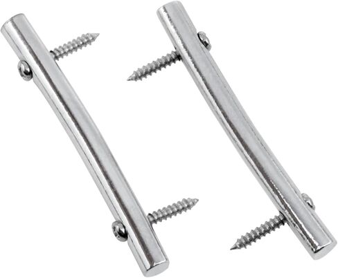 قضبان تثبيت سلسلة جيتار معدنية مقاس 45 مم/1.77 بوصة قضبان تثبيت سلسلة جيتار كهربائية (فضية مع براغي تثبيت) - قطعتان in Kuwait