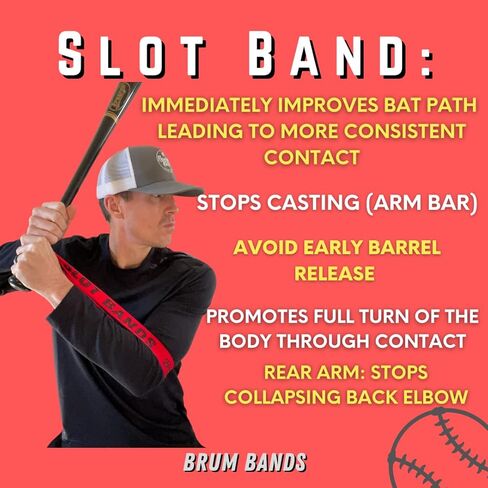 Baseball Notes Brum Bands: Softball & Baseball Training Equipment - Swing Trainer, Hitting Trainer, Baseball Training, Batting Trainer in Saudi Arabia