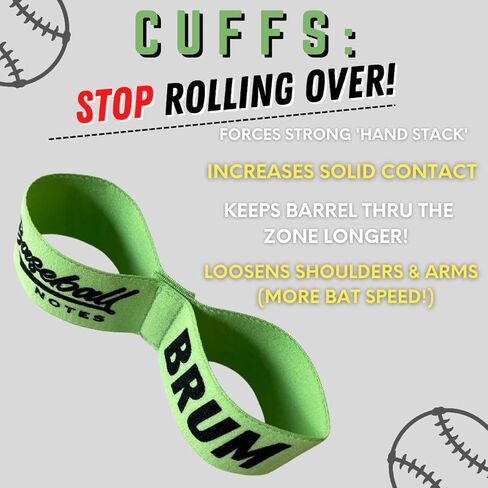 Baseball Notes Brum Bands: Softball & Baseball Training Equipment - Swing Trainer, Hitting Trainer, Baseball Training, Batting Trainer in Saudi Arabia