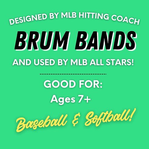 Baseball Notes Brum Bands: Softball & Baseball Training Equipment - Swing Trainer, Hitting Trainer, Baseball Training, Batting Trainer in Saudi Arabia