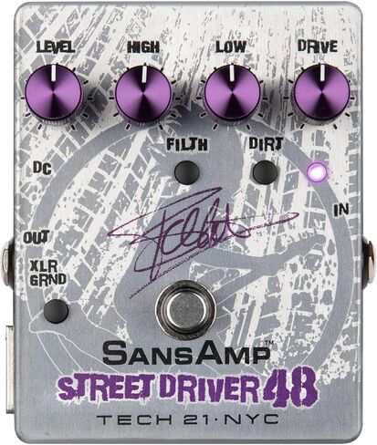 Tech 21 Frank Bello Street Driver 48 Signature SansAmp - حزمة مع كابل أداة، و2 كابل توصيل، وموالف in Saudi Arabia