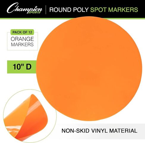 Champion Sports Round Poly Spot Markers for Sports, Activities, and Social Distancing in Saudi Arabia