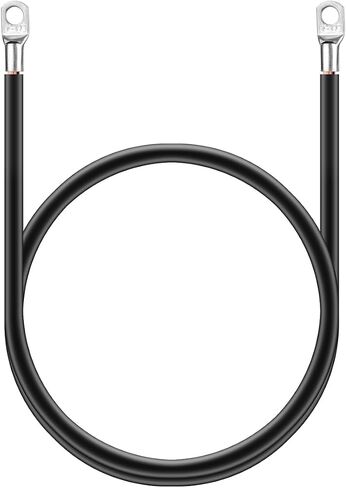 كابل بطارية طاقة SHIERLENG مقاس 2 AWG بطول 1 قدم مع موصلات طرفية للبطارية، عروات 3/8 بوصة، سلك توصيل بطارية من النحاس النقي الأحمر + الأسود للسيارات والدراجات النارية والبحرية والقارب والسيارة والعاكس in Saudi Arabia