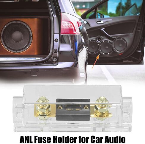 X AUTOHAUX 5 قطعة 60 أمبير فيوز 0 4 8 10 مقياس مضمن ANL فيوز حامل واضح فيوز كتلة لسيارة الصوت والفيديو ستيريو in Kuwait