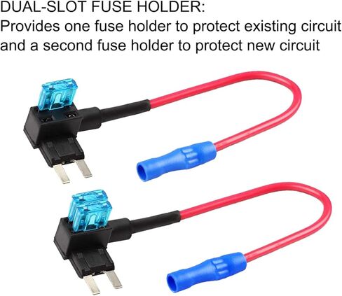 MuHize Micro2 Fuse Tap - Upgraded ATR Blade Fuse Holder(2024 New), 12V Car Add-a-Circuit Fuse Tap Adapter with 10 Pcs 5 Amp Micro2 Blade Fuses Kit in Kuwait