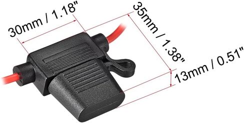 uxcell Fuse Holder in-line 18AWG Waterproof Fuse Holder Black for ATC/ATO Fuse in Saudi Arabia