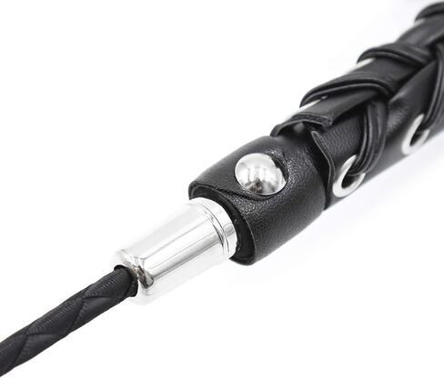 مقبض مضفر لركوب الخيل الحقيقي مقاس 18 بوصة مع جزء علوي من الجلد الطبيعي | محاصيل عالية الجودة | محصول حصان الفروسية in Kuwait