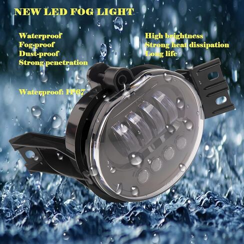 مجموعة مصابيح الضباب، متوافقة مع دودج رام 1500 2002-2008 دودج رام 2500/3500 بيك اب شاحنة 2003 2004 2005 2006 2007 2008 2009، LED 6500K، زوج واحد (يسار ويمين) in Kuwait