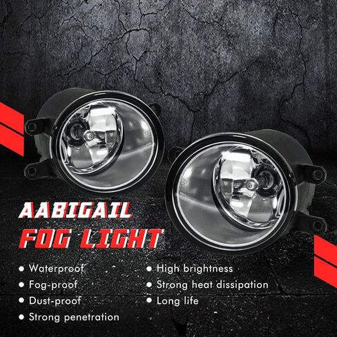 Driving Fog Lights Lamps Replacement for Toyota Camry 2007 2008 2009 with H11 12V 55W Halogen Bulbs & Universal Switch and Wiring Kit (Clear Lens) in Saudi Arabia