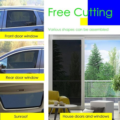 4PCS Car Side Window Sun Shade Glare Stickers, Vehicle Sunshade Sticker Electrostatics Car Sun Protection Film for Auto SUV Privacy Protector (38 * 46 mm) in Saudi Arabia