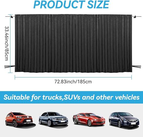 ستارة خصوصية السيارة من MOVINPE، ظل مقسم مغناطيسي - حماية من الأشعة فوق البنفسجية، شاشة الخصوصية، وستائر النوم للسفر والتخييم - سهلة التركيب وقابلة للإزالة in Kuwait