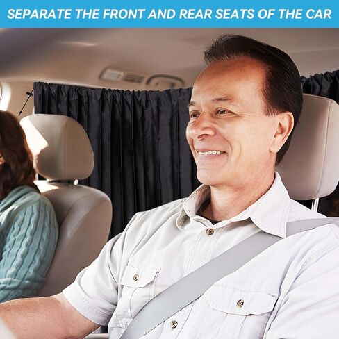 ستارة خصوصية السيارة من MOVINPE، ظل مقسم مغناطيسي - حماية من الأشعة فوق البنفسجية، شاشة الخصوصية، وستائر النوم للسفر والتخييم - سهلة التركيب وقابلة للإزالة in Kuwait