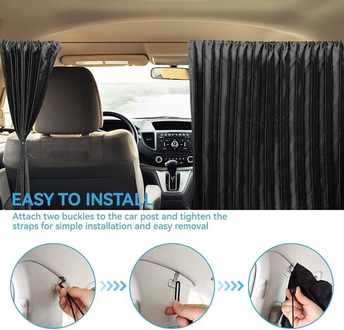 ستارة خصوصية السيارة من MOVINPE، ظل مقسم مغناطيسي - حماية من الأشعة فوق البنفسجية، شاشة الخصوصية، وستائر النوم للسفر والتخييم - سهلة التركيب وقابلة للإزالة in Kuwait