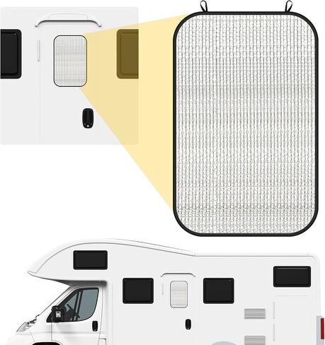 RVNOVUS RV Window Shade - 16X25 Sun Shield Solar Entry Door Window Cover for Trailer Camper Windows in Saudi Arabia