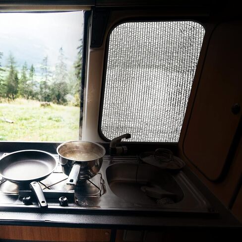 RVNOVUS RV Window Shade - 16X25 Sun Shield Solar Entry Door Window Cover for Trailer Camper Windows in Saudi Arabia