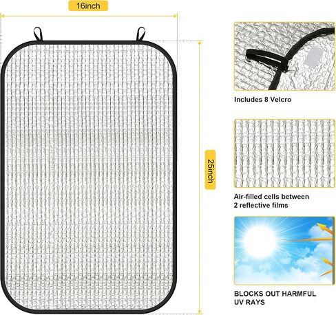 RVNOVUS RV Window Shade - 16X25 Sun Shield Solar Entry Door Window Cover for Trailer Camper Windows in Saudi Arabia