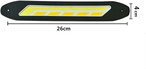 YSY 2Pcs LED Daytime Running Lights COB Fog Lights White Yellow/Amber Flexible Car DRL Turn Signal Light Driving Lamp 12V (Style 1) in Saudi Arabia