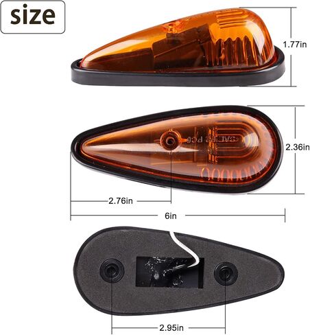 5 قطع من أضواء علامة الكابينة على شكل دمعة كهرمانية 9 مصابيح LED لاستبدال منزل متنقل RV أمامي على شكل دمعة سقف الكابينة أعلى علامة التخليص أضواء التشغيل فان شاحنة بيك اب مقطورة شبه أضواء مع أسلاك ومجموعة تركيب in Kuwait