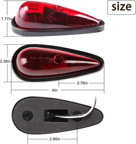 5Pcs Amber Teardrop Cab Marker Lights 9LED Replacement for Motorhome RV Front Teardrop Cab Roof Top Marker Clearance Running Lights Van Pickup Truck Trailer Semi Lights w/Wires & Mounting Kit in Saudi Arabia