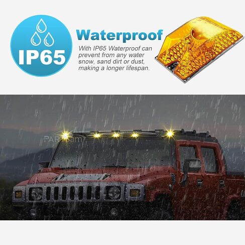 Partsam 10Pcs Replacement for 2003-2009 Hummer H2 and 2005-2009 Hummer H2 SUT Cab Roof Top Clearance Marker Running Lights Front Rear Assembly Kits 264160+ 10Pcs T10 194 168 W5W 5-5050-SMD LED Bulbs in Saudi Arabia