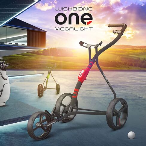 WishboneOne Golf Push Carts, 1-Step Folding Lightweight Design | Aircraft-Grade Frame 9lbs in Kuwait