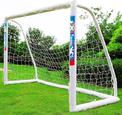 هدف كرة القدم المحمول من GOOGO بإطار PVC قوي، شبكة كرة قدم مقاس 6 × 4 أقدام / 8 × 6 أقدام مع حقيبة حمل، شبكتين عاليتي القوة، إعداد سريع، معدات تدريب كرة قدم مقاومة للطقس للأطفال والكبار في الفناء الخلفي in Kuwait