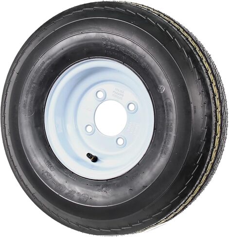 إطار مقطورة على الحافة 570-8 5.70-8 Load C 4 Lug عجلة بيضاء تقليدية - ضمان لمدة عامين مع إمكانية الوصول مجانًا على جانب الطريق in Saudi Arabia