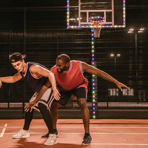 PATIKIL LED Basketball Hoop Light Set, Basketball Rim & Backboard Light Remote Control Light Up Basketball Rim Light for Glow in The Dark Outdoor Luminous Nightlight in Saudi Arabia