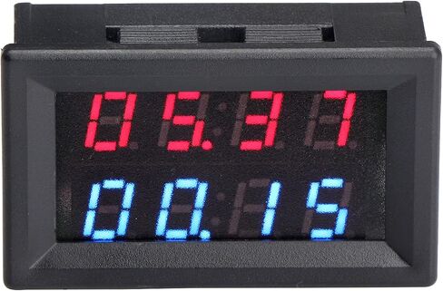 DROK® 4 Digits High Accuracy Volt Amp Meter DC 0-100V 100A VA Multimeter Voltage Positive and Negative Current Tester Gauge Voltmeter Ammeter Digital 2in1 Blue Red LED Display with 100A/75mV Shunt in Saudi Arabia