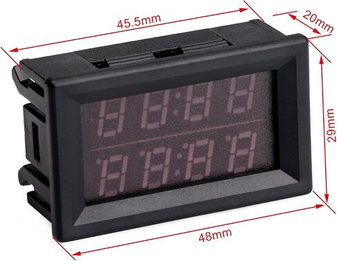 DROK® 4 Digits High Accuracy Volt Amp Meter DC 0-100V 100A VA Multimeter Voltage Positive and Negative Current Tester Gauge Voltmeter Ammeter Digital 2in1 Blue Red LED Display with 100A/75mV Shunt in Saudi Arabia