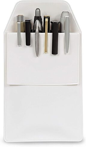 5x Flat White Flappy Super Duper Thick Pocket Protectors - Ideal for shirts and lab coat front pockets - Hold Pens, Cards, Notebooks in Saudi Arabia