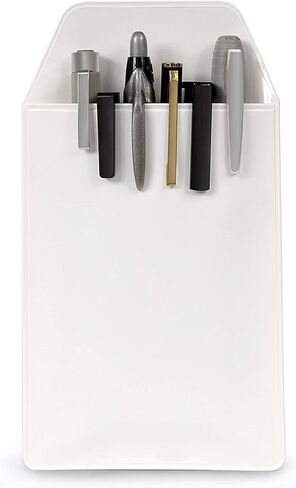 5x Flat White Flappy Super Duper Thick Pocket Protectors - Ideal for shirts and lab coat front pockets - Hold Pens, Cards, Notebooks in Saudi Arabia
