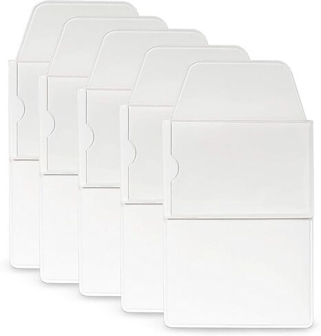 5x Flat White Flappy Super Duper Thick Pocket Protectors - Ideal for shirts and lab coat front pockets - Hold Pens, Cards, Notebooks in Saudi Arabia