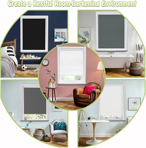 FHSBLINDS 100% حواجز إضاءة من مادة PVC المعتمة لظلال النوافذ والستائر - تحجب الضوء على طول جوانب ستائر التعتيم رائعة لغرفة النوم، وشرائط حجب الضوء (أبيض، 70.8 بوصة، قطعتان) in Saudi Arabia