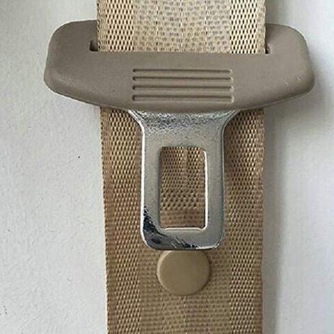 Seat Belt Stop Button Buttons Prevent Seat belt Buckle from Sliding Down The Belt Set of 4 Plastic Seat-Belt Stopper Clips Snap-On System No Welding Required Beige with 1 Spare Set in Saudi Arabia